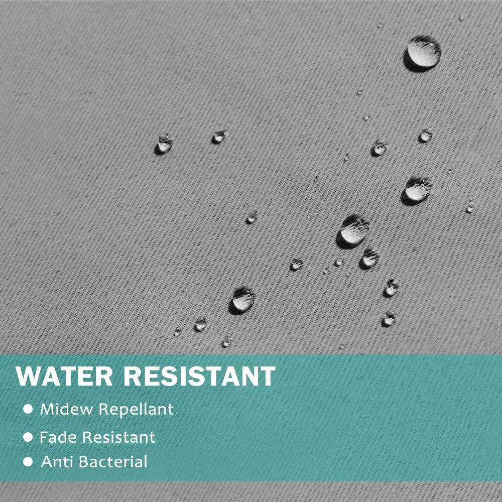 50inchx 120inch Outdoor Waterproof Grommets Window Curtains For Front Porch ,Gray