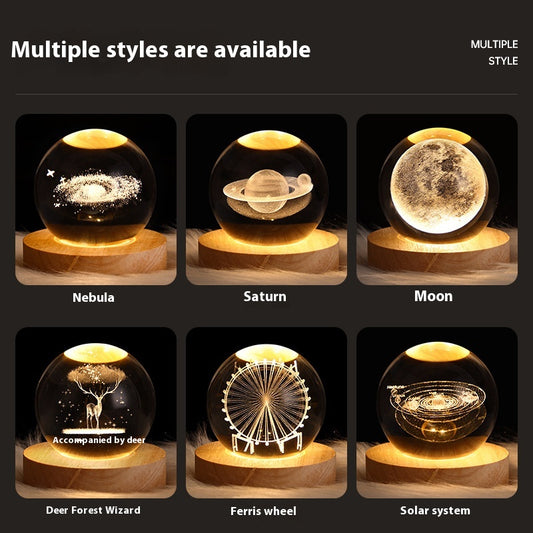 Lichtgevende kristallen bol projectie sfeerverlichting