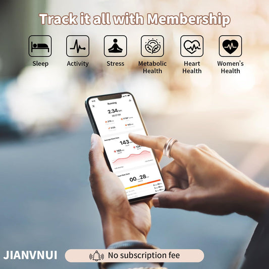 2025 Nieuwe slimme ring voor vrouwen, gezondheids- en fitnesstracker met hartslagmeter, bloedzuurstofmeter, slaapmonitoring, elegant roségouden ontwerp met kristallen accenten, IP68 waterdicht, gebarenbediening