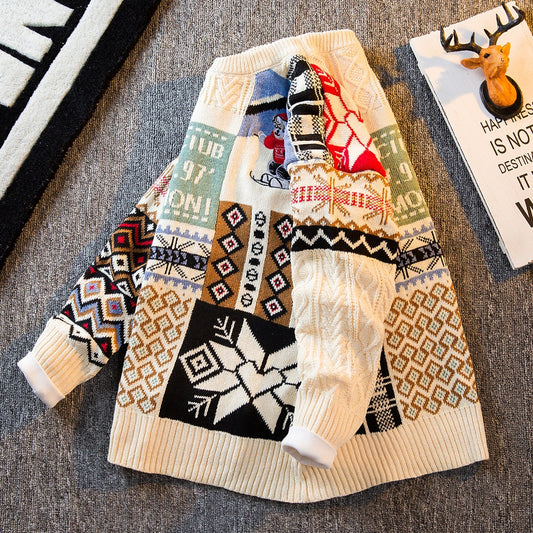 Zware fluwelen verdikking trui heren winter modieuze jas