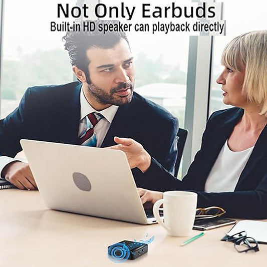 Magnetische digitale voicerecorder met AI-drievoudige ruisonderdrukking, draagbare audiorecorder compatibel met slimme mobiele telefoon pc-opnameapparaat voor lezingen, vergaderingen, interviews, zwart