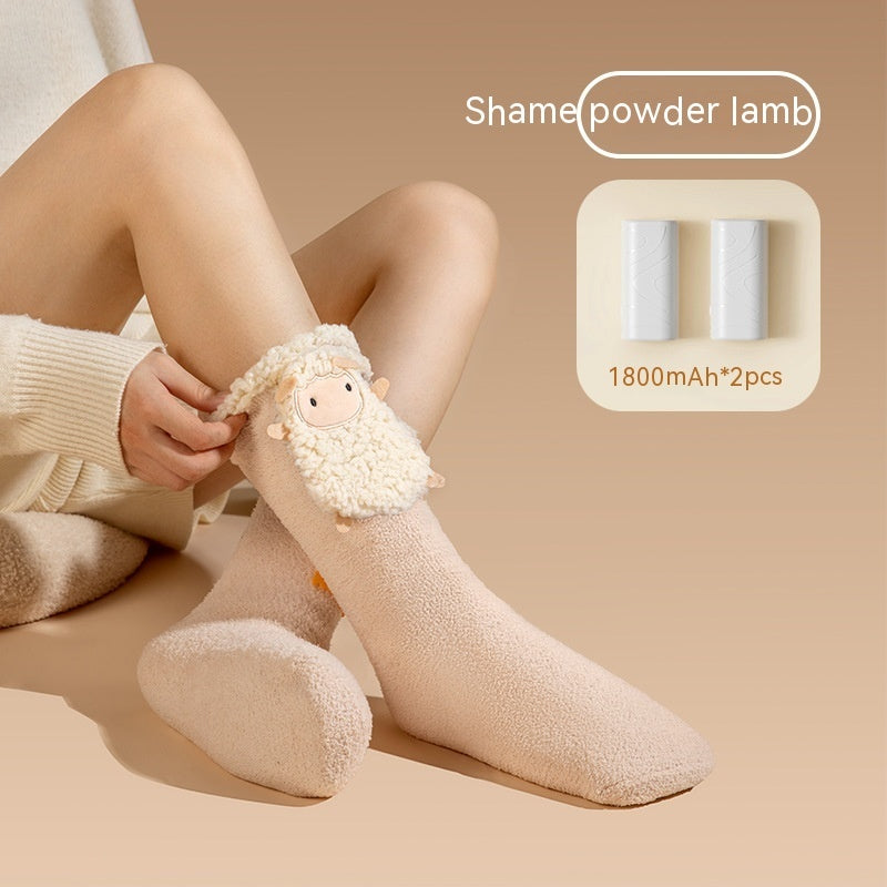 Smart Feet Warmer Electric Heating Socks Warm And Cute