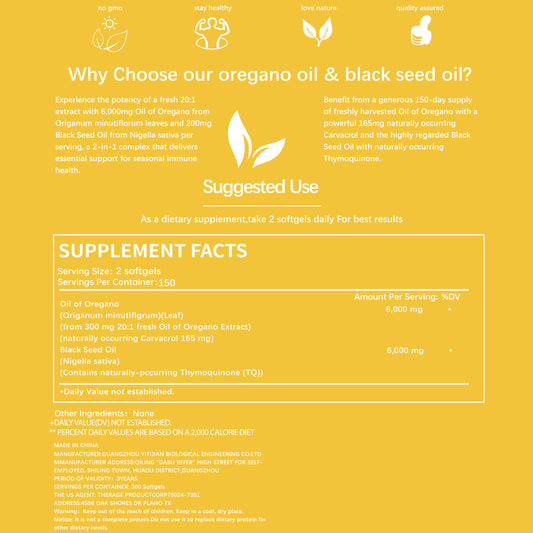 Zachte capsules 300 tabletten oregano-olie