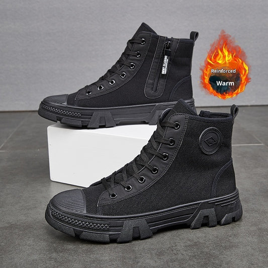 Ademende hoge, antislip, slijtvaste herenschoenen met zijrits