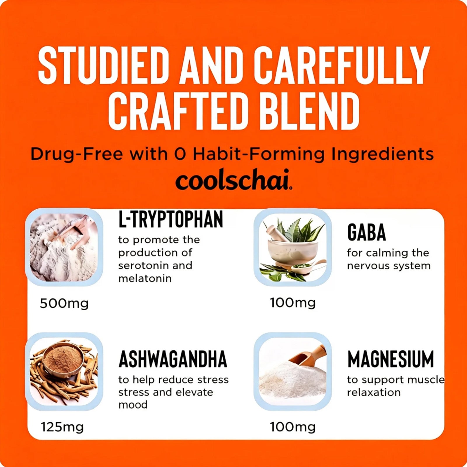 Coolschai Sleep Aid: Melatonin, Magnesium & Ashwagandha for Adults