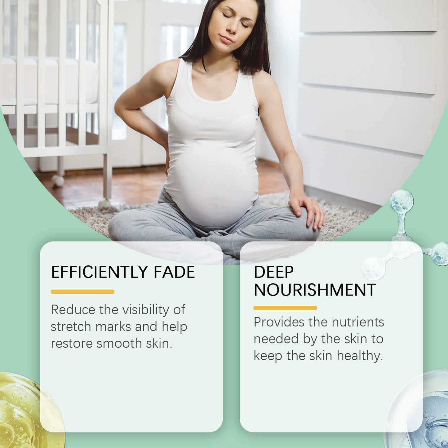 Hoygi Pregnancy Care Oil Postpartum Scars, Pregnancy Marks, Stretch Marks Repair, Nourishing, Smoothing Skin Body Care Oil