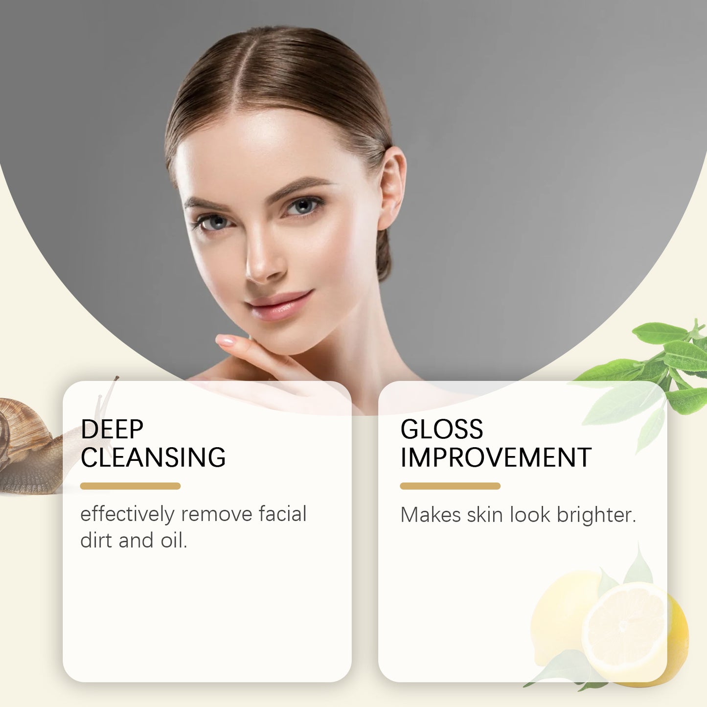 OUHOE Snail Cleansing Gel Hydrating Cleansing Gentle Care Glowing Skin Natural Glow Cleansing Gel