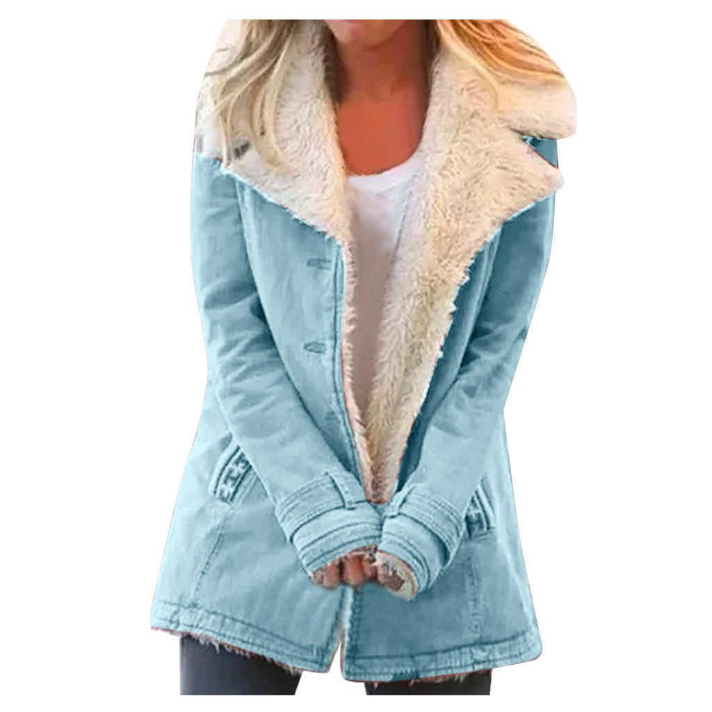 A Fleece Warm Cotton-padded Jacket For Women