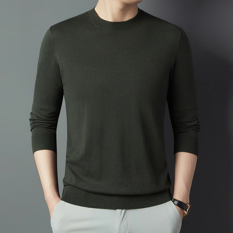 Men's Mulberry Silk Wool Autumn Non-iron Long Sleeve Shirt