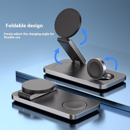 Household Solid Color Simple 4-in-1 Magnetic Wireless Charger