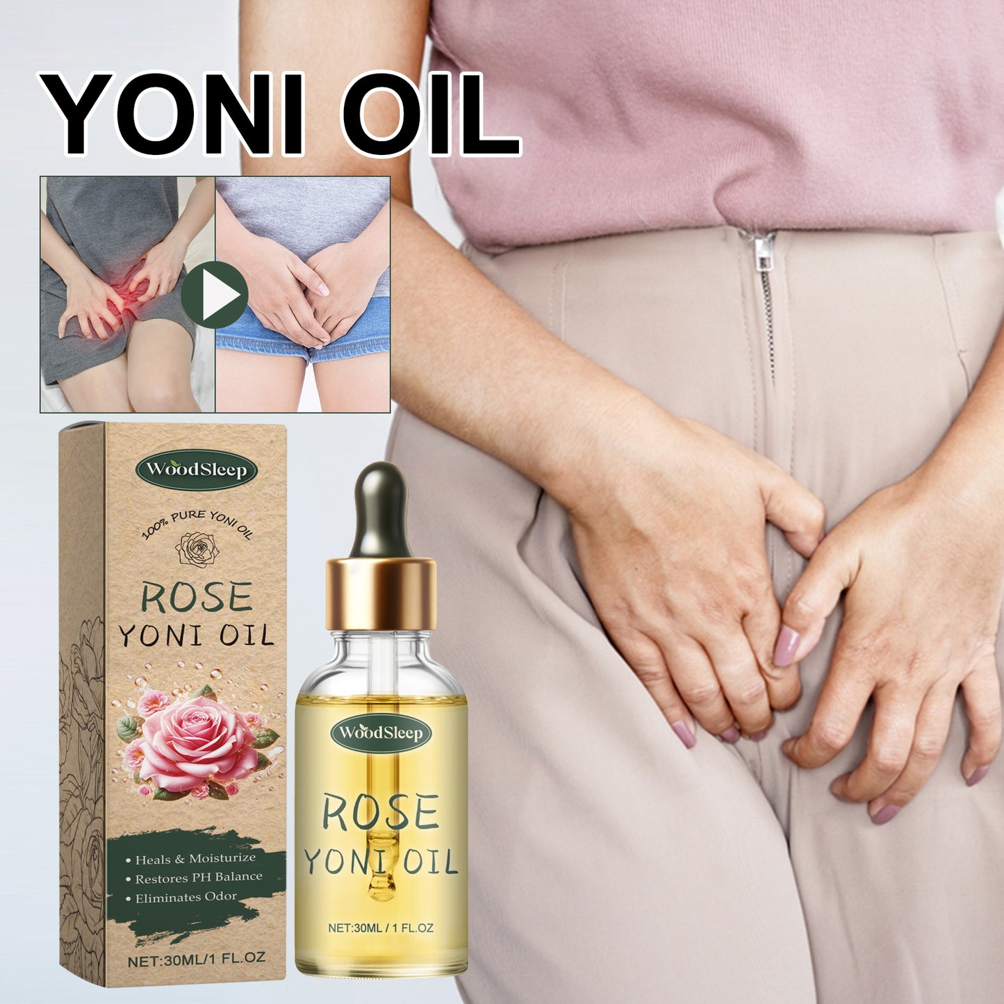 WoodSleep Private Area Care Essential Oil（Rose Flavor）