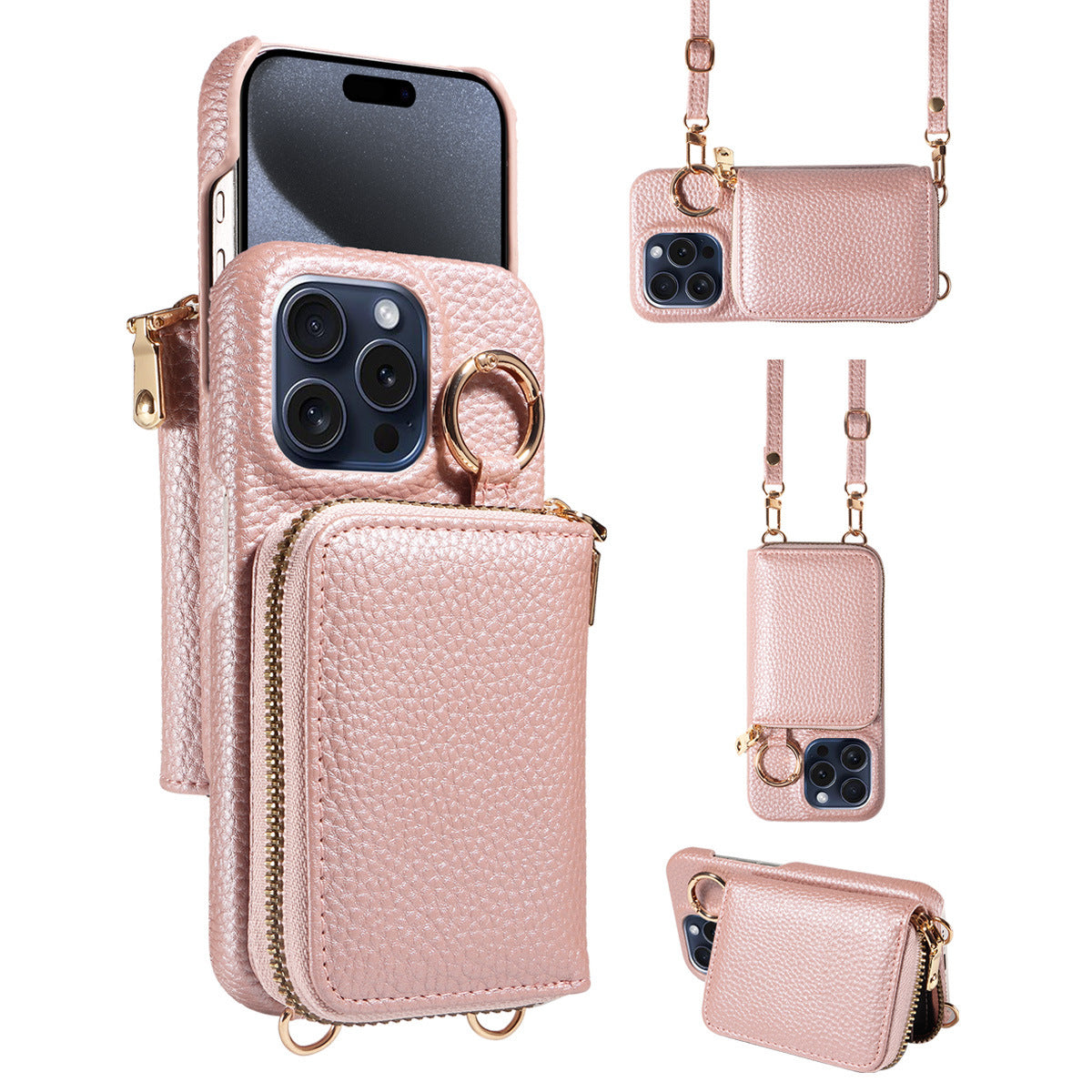 Mobile Phone Protective Case With Built-in Coin Purse, Anti-drop Leather Phone Case