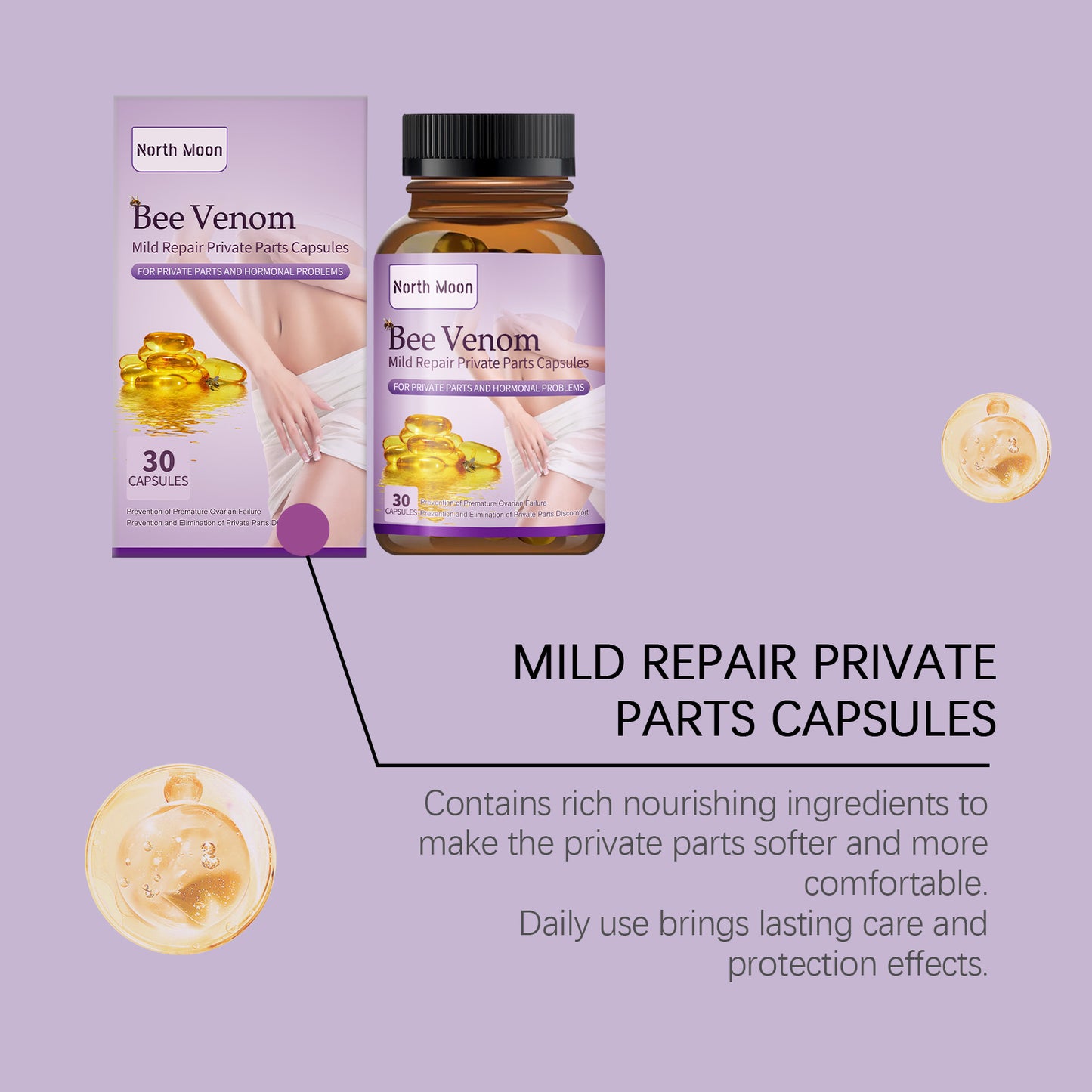 North Moon Women's Body Care Gel Moisturizing Body Relief Gentle Care Gel