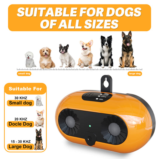 Ultrasonic Dog Bark Deterrent, Anti Barking Device Dog Barking Control Devices With 3 Modes Stop Barking Neighbors Dog, 50ft Range Indoor & Outdoor, Safe & Effective For Small Medium & Large Dogs