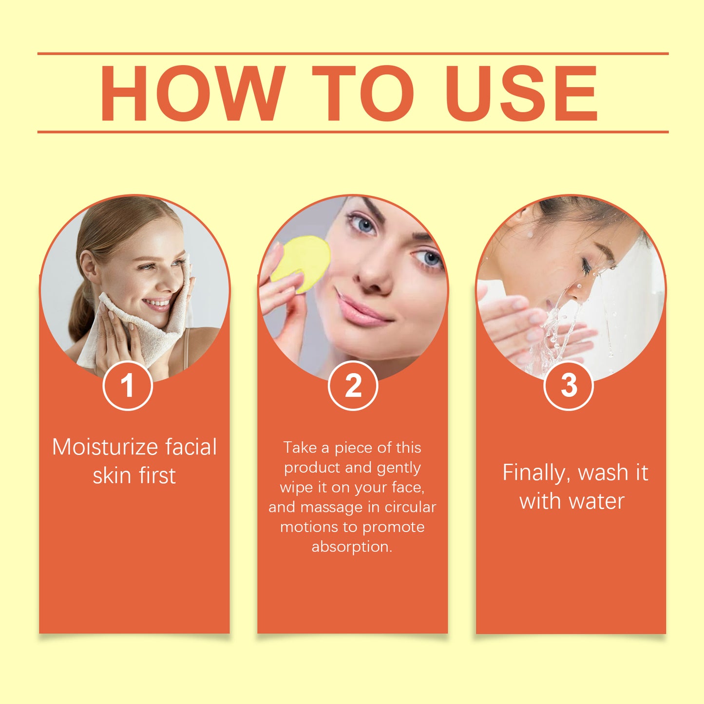 Jaysuing Turmeric Kojic Acid Cleansing Pad Gentle Cleansing Facial Skin Pore Lightening Acne Spots Cleansing Pad