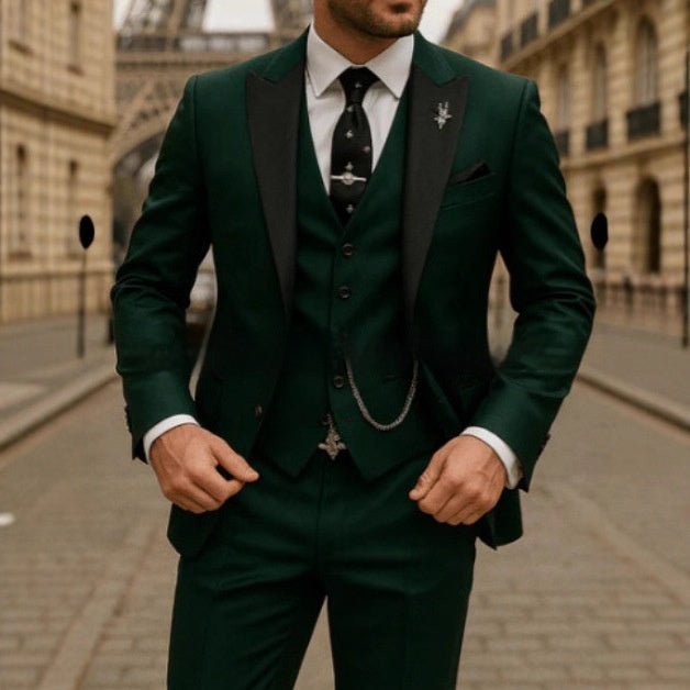 Bridegroom Groomsman Host Banquet Suit Three-piece Suit