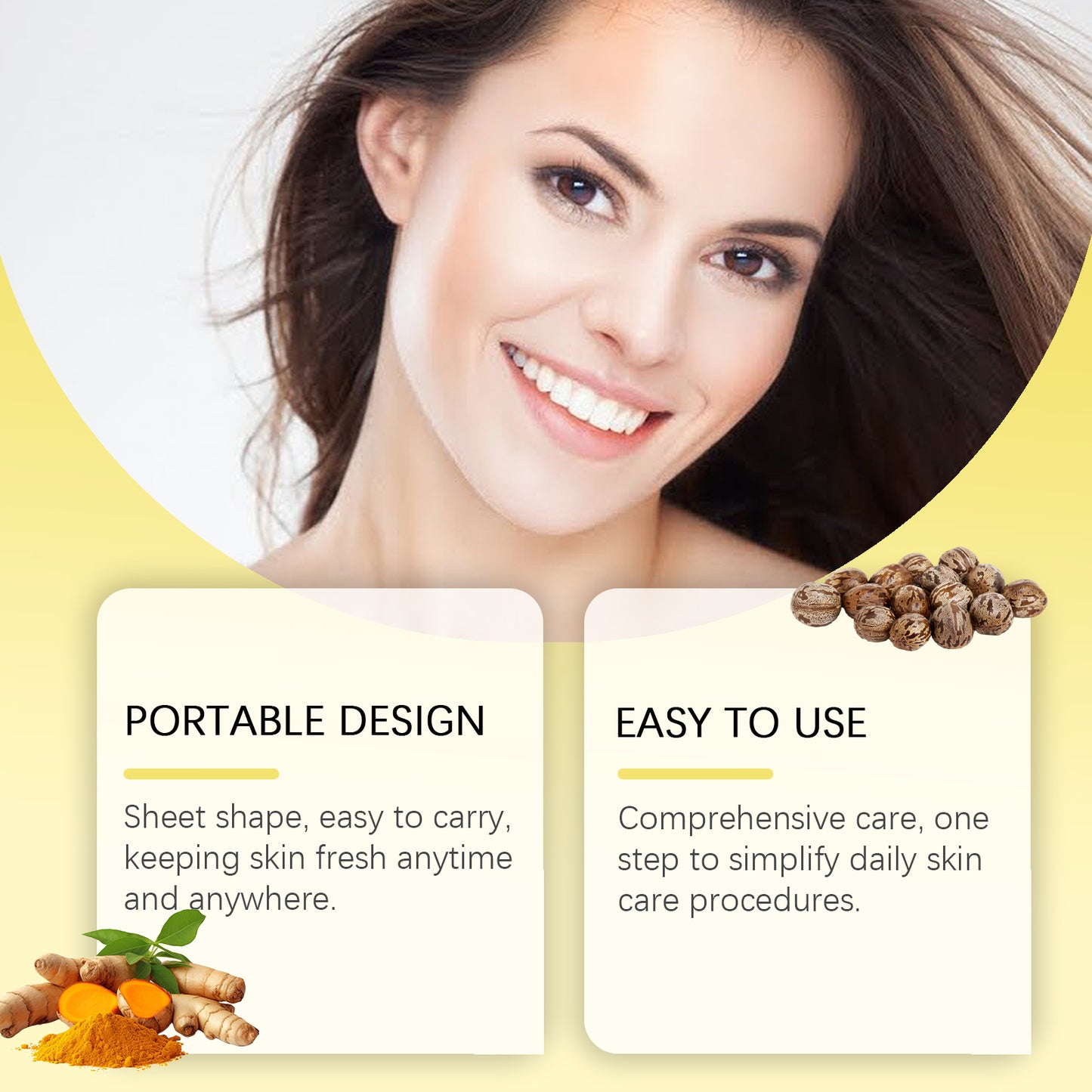 Jaysuing Kojic Acid Turmeric Cuticle Conditioning Cleansing Cotton Pads Gentle Cleansing Skin Exfoliating Soft and Clear Soothing Skin Cleansing Pad