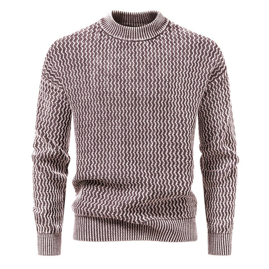 New Men's Mohair Jacquard Sweater