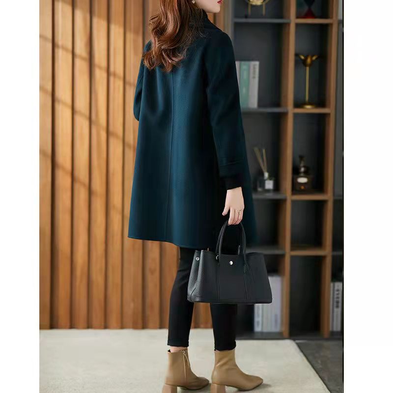 New Loose Slim Fashionable Anti-aging Double-faced Wool Coat