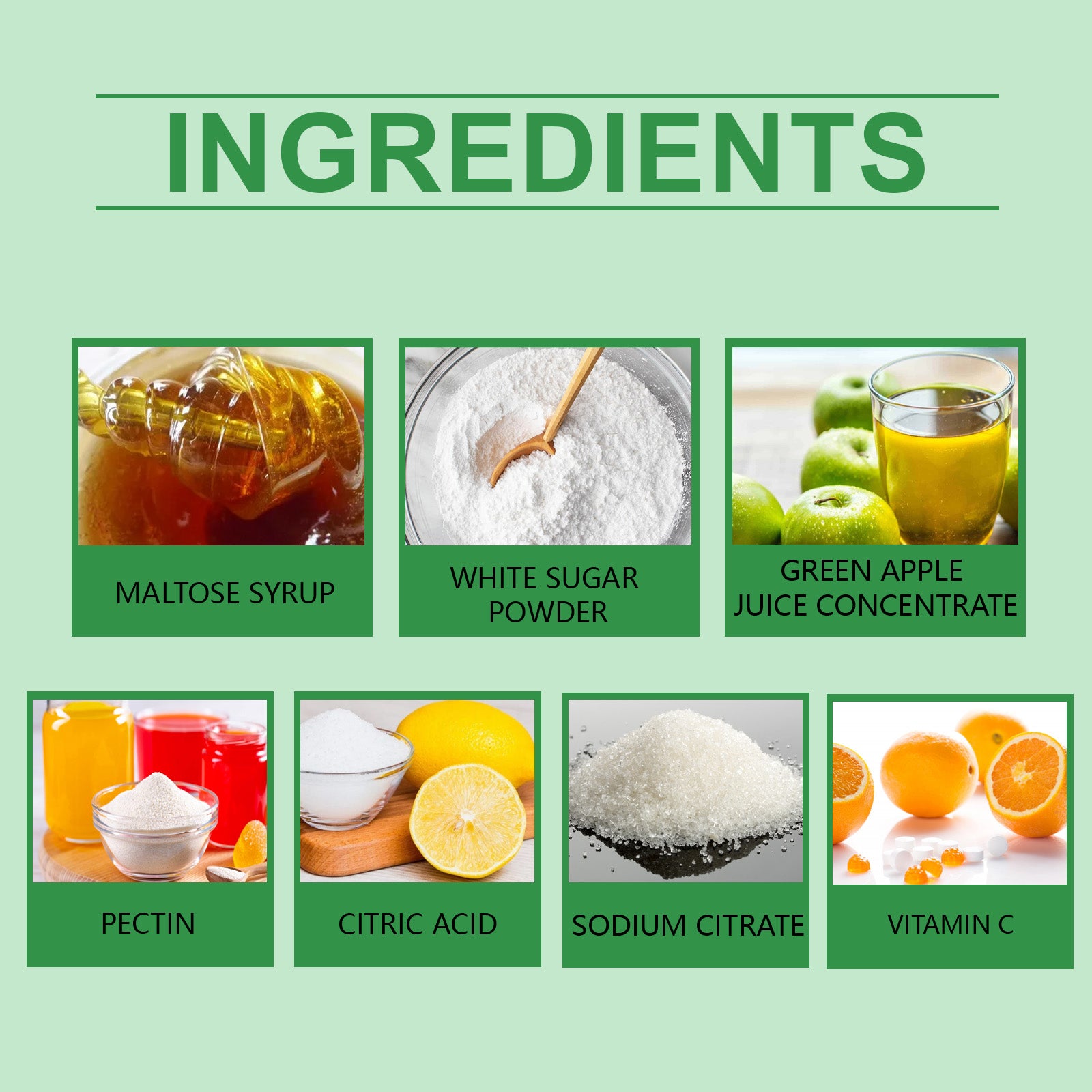 Googeer Digestive Support Gummies - Vitamin C & Sodium Citrate Infused Green Gummies, Gentle Stomach Care, Pure Ingredients, Refreshing Fruit Flavor, 30 Chewable Gummies