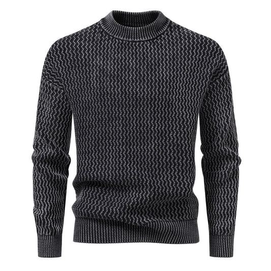 New Men's Mohair Jacquard Sweater