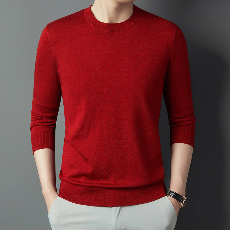 Men's Mulberry Silk Wool Autumn Non-iron Long Sleeve Shirt