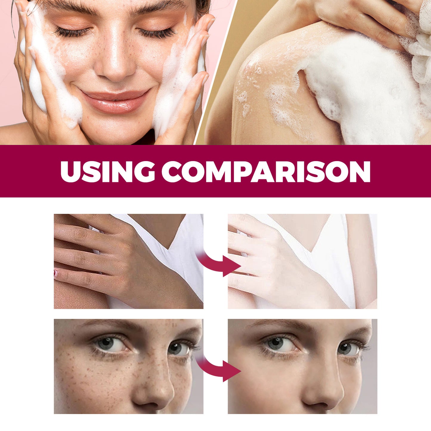 OUHOE Facial Cleanser Facial Cleansing Pore Moisturizing Moisturizing Soft Refreshing Firming Skin Facial Cleanser