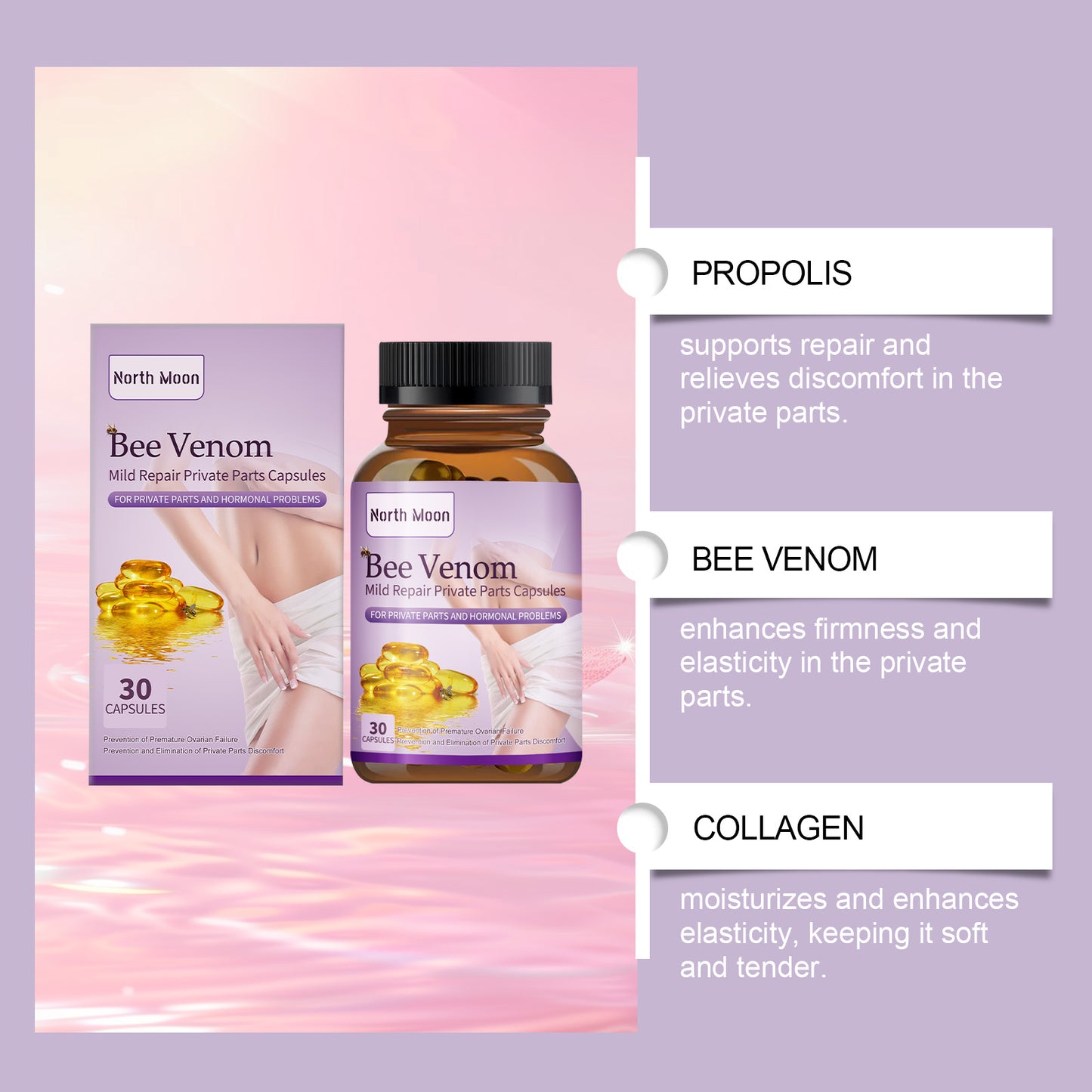 North Moon Women's Body Care Gel Moisturizing Body Relief Gentle Care Gel