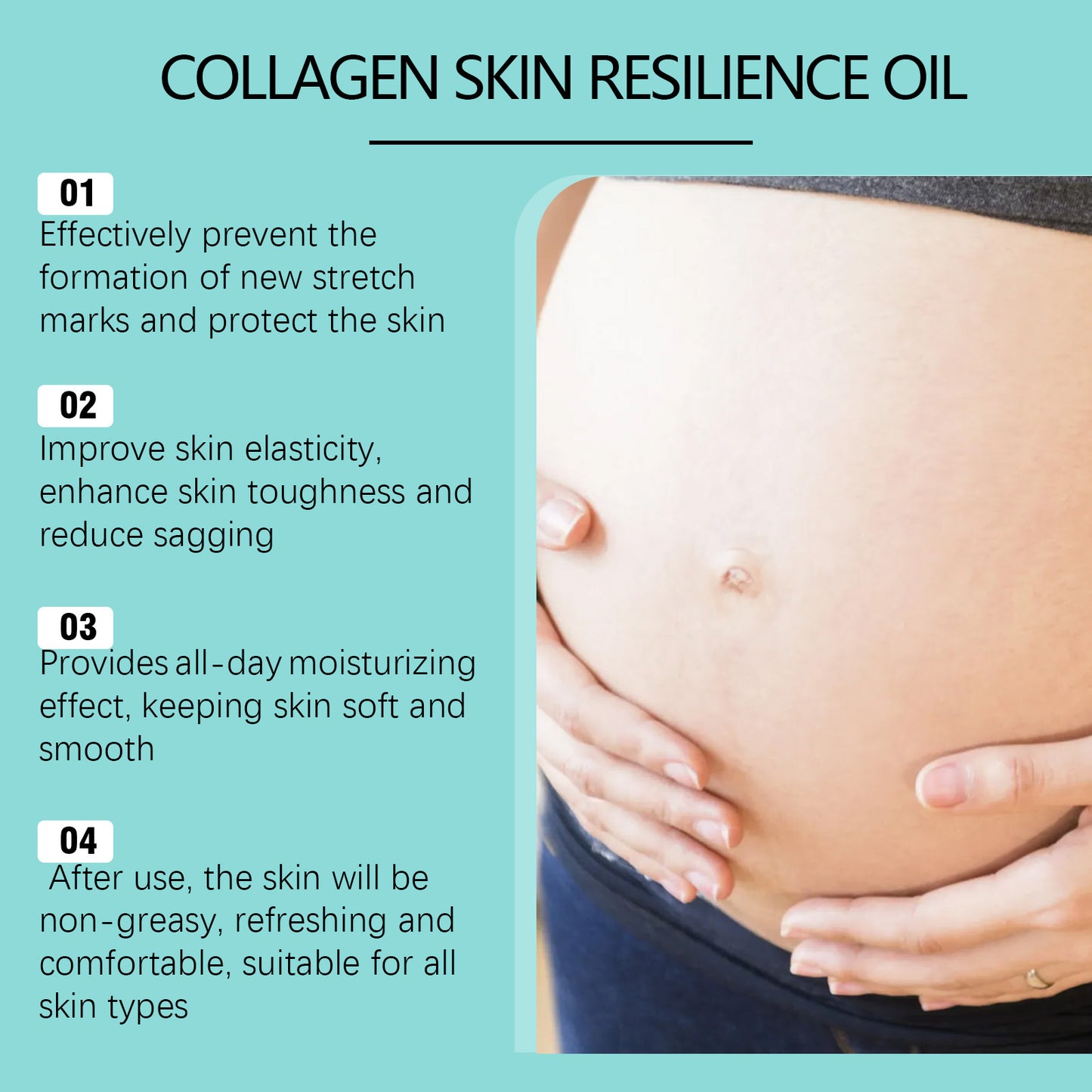 Hoygi Pregnancy Care Oil Postpartum Scars, Pregnancy Marks, Stretch Marks Repair, Nourishing, Smoothing Skin Body Care Oil