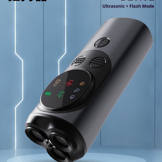 Ultrasonic Three-head Dog Repellent Bark Stopper Handheld Portable Dog Trainer With Light Dog Repellent Anti-dog Bite Driving Device