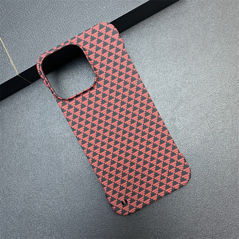 Frameless Triangle Source Pattern Ultra-thin Half Pack Phone Case