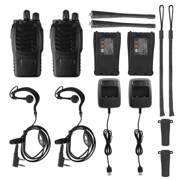 2 X Baofeng BF-888S Walkie Talkies Two Way Radio UHF 16CH 400-470MHZ Long Range
