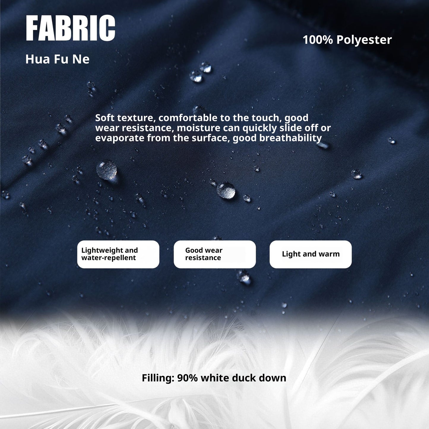 90 White Duck Down Women's New Winter Detachable Hooded Thick Warm Loose Fashion Coat