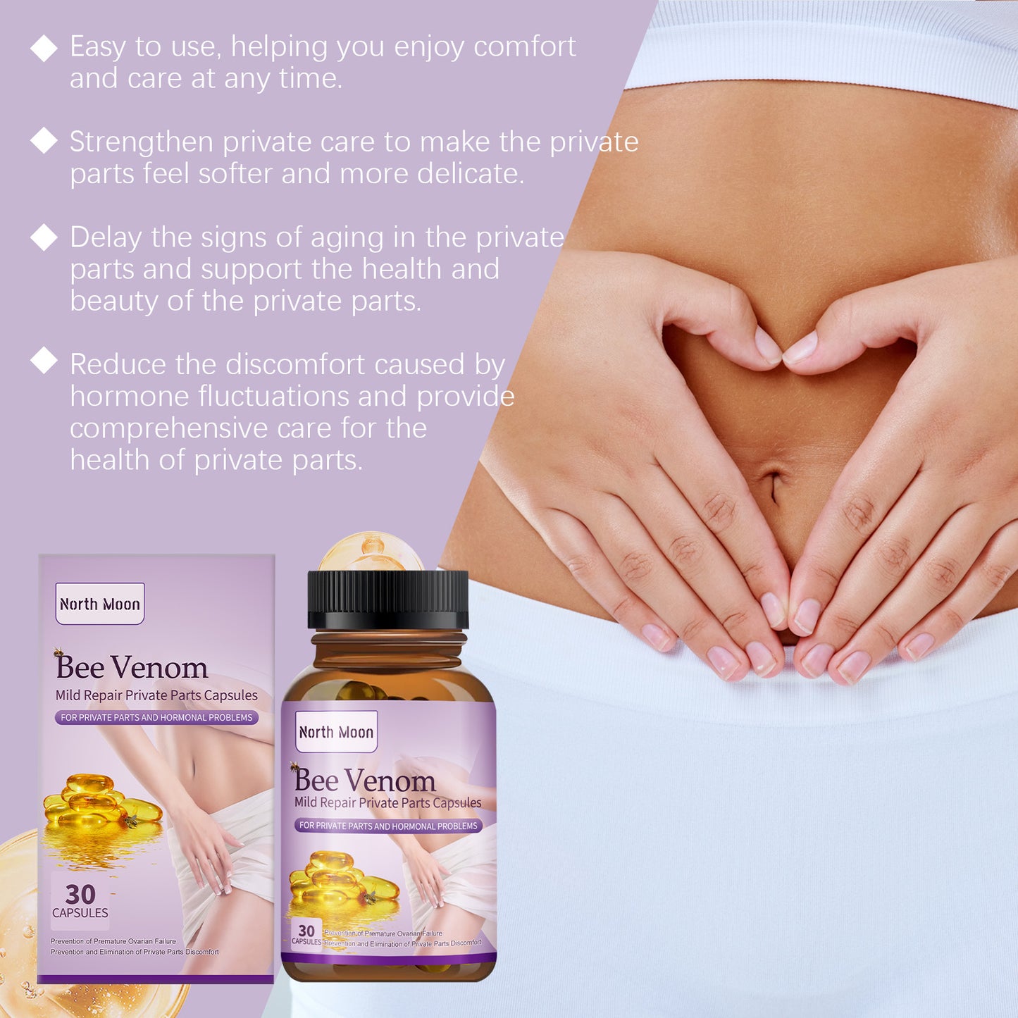 North Moon Women's Body Care Gel Moisturizing Body Relief Gentle Care Gel