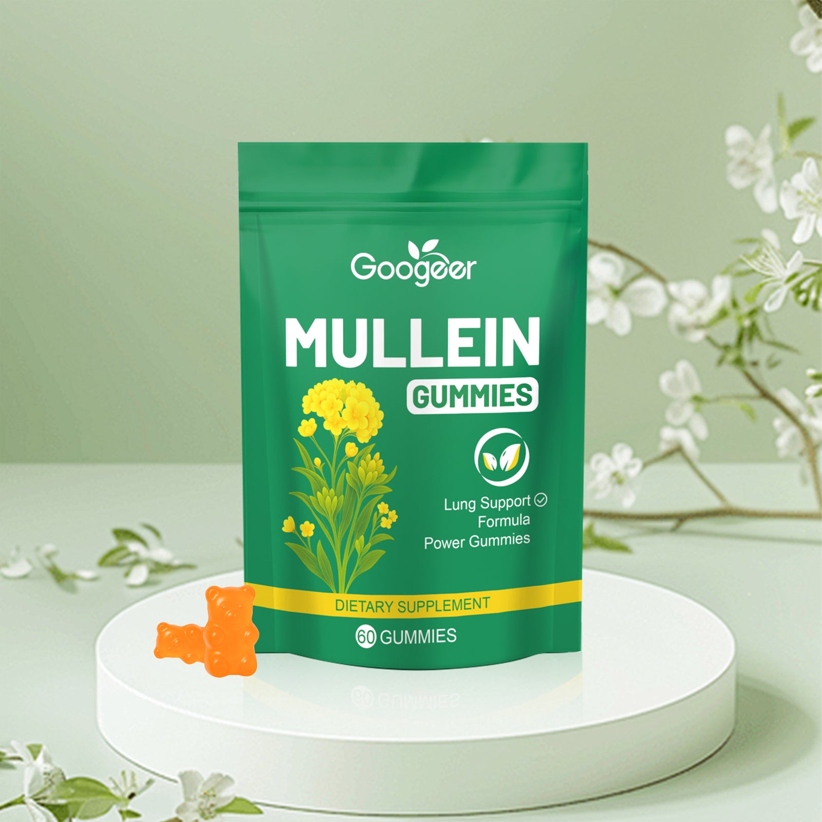 Googeer Mullein Gummy: Natural Respiratory Support for Adults