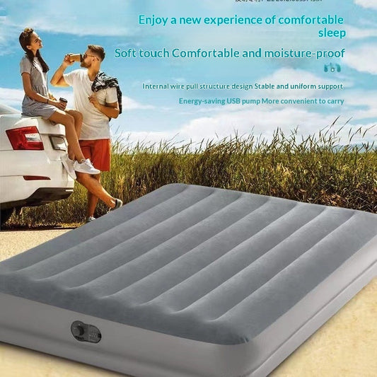 Folding Bed Inflatable Mattress Hammock Surface Material Flocking