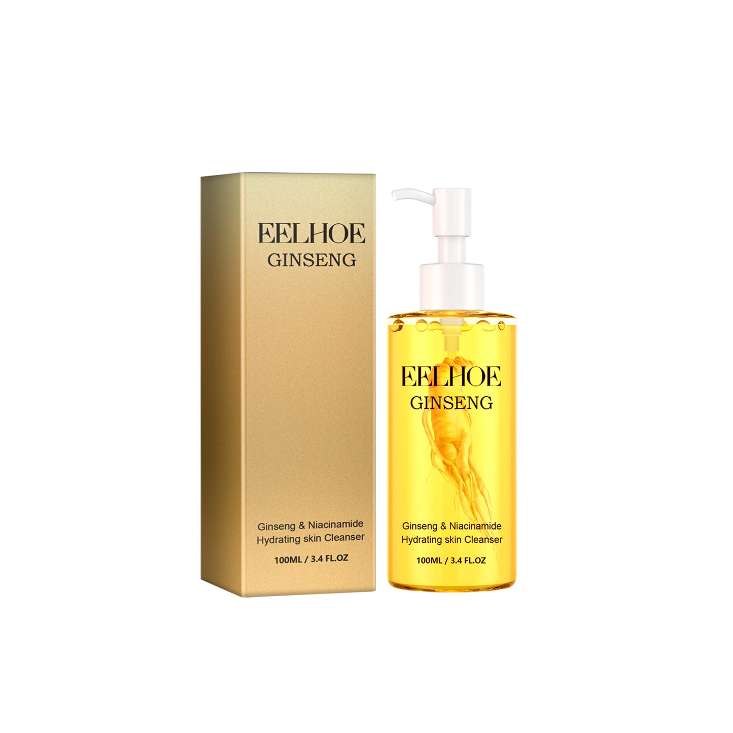 EELHOE Ginseng Facial Cleanser Gentle cleansing facial foam removes impurities, delicate and rich, moisturizing and easy to rinse off
