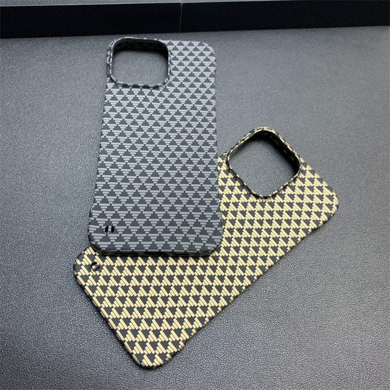 Frameless Triangle Source Pattern Ultra-thin Half Pack Phone Case