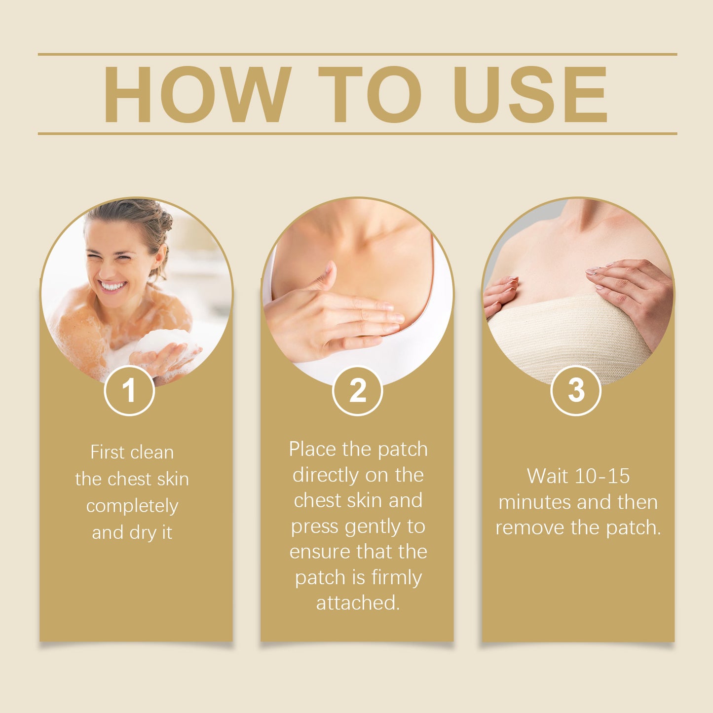 North Moon Women's Chest Stickers Women's Breast Patch Nourishing Care Chest Lightweight Breathable Invisible Patch