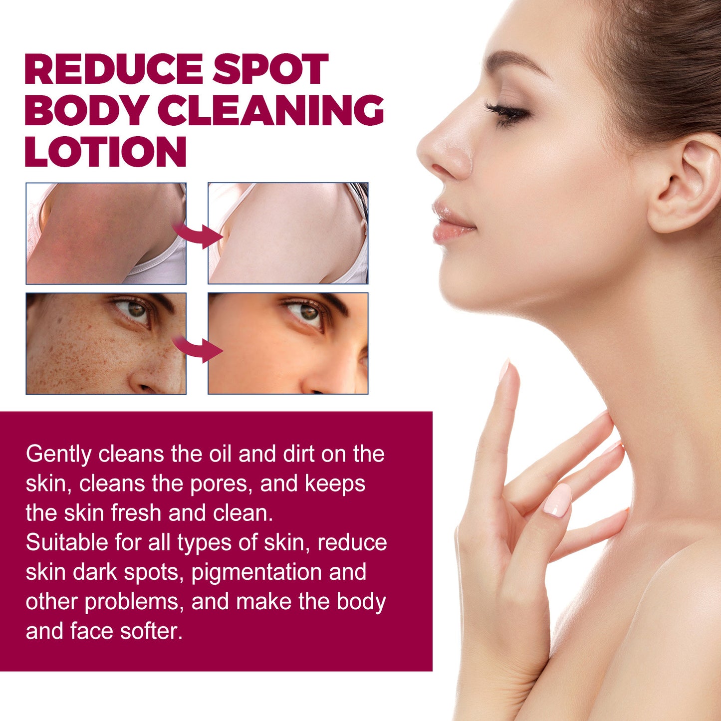 OUHOE Facial Cleanser Facial Cleansing Pore Moisturizing Moisturizing Soft Refreshing Firming Skin Facial Cleanser