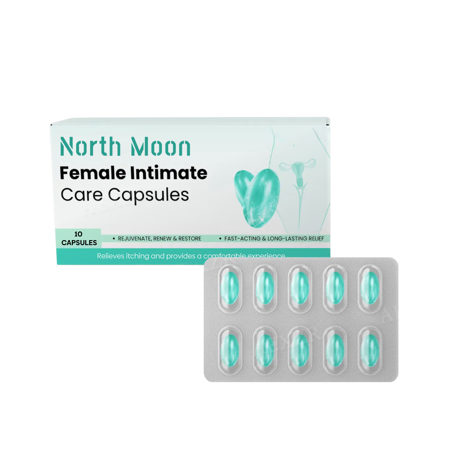 North Moon Women's Body Care Capsules Mild formula, refreshing, odor-removing, body care balance