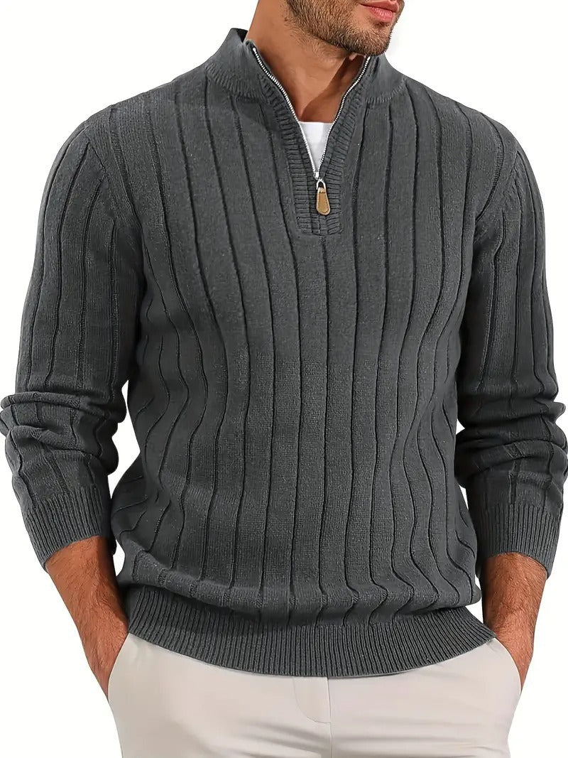 Retro Versatile Long Sleeve Sweater Men