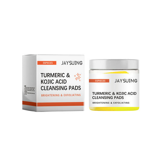 Jaysuing Turmeric Kojic Acid Cleansing Pad Gentle Cleansing Facial Skin Pore Lightening Acne Spots Cleansing Pad