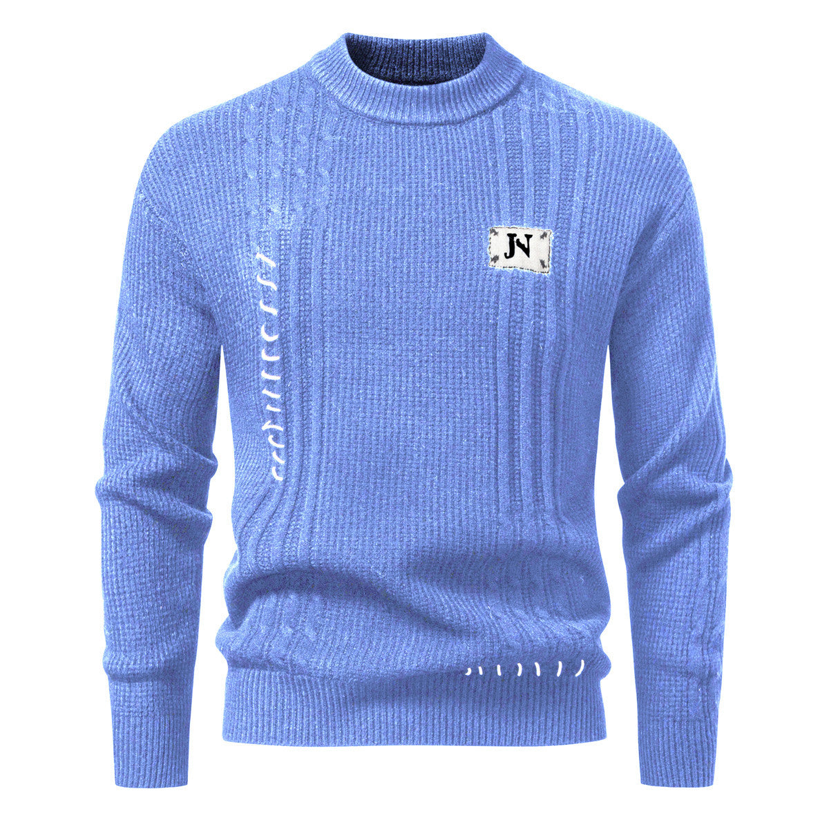 Simple Men's Solid Color Pullover Sweater