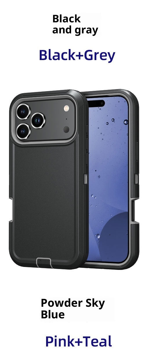 Applicable To New 17promax Three-proof Robot Solid Color Phone Case