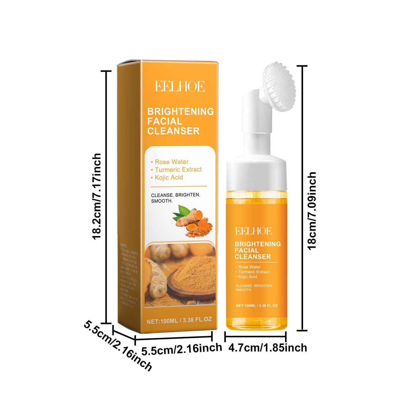EELHOE Turmeric Pore Tightening Cleanser Cleans facial oil, moisturizes skin, hydrates, beautifies skin without tightness