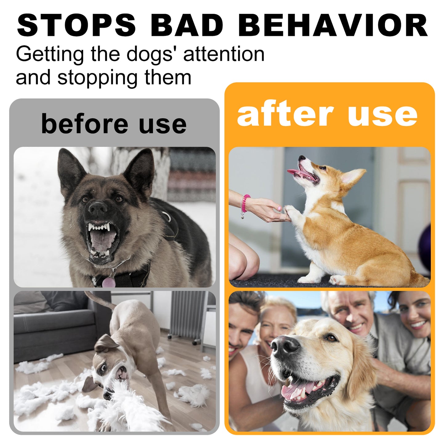 Ultrasonic Dog Bark Deterrent, Anti Barking Device Dog Barking Control Devices With 3 Modes Stop Barking Neighbors Dog, 50ft Range Indoor & Outdoor, Safe & Effective For Small Medium & Large Dogs