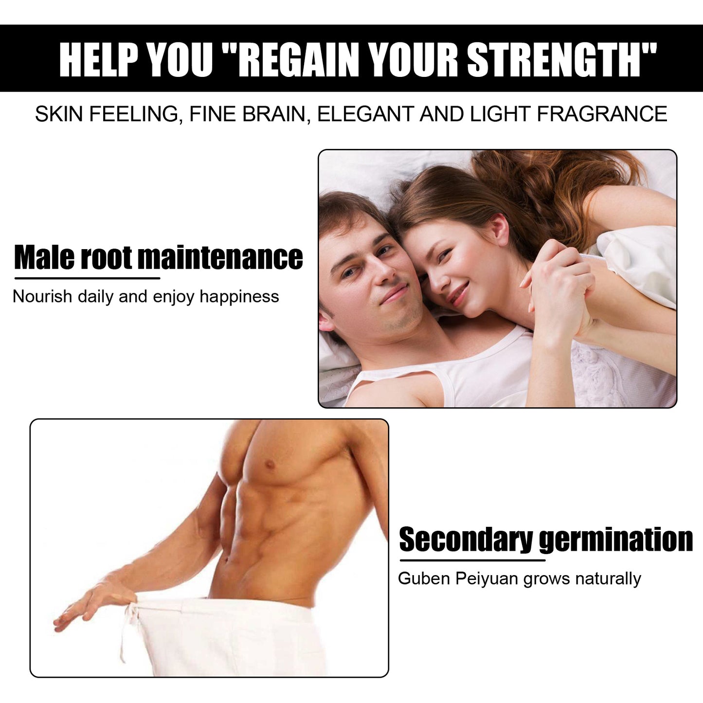 North Moon Men's Body Massage Essential Oil Body Skin Care External Massage Essential Oil Enhance Endurance