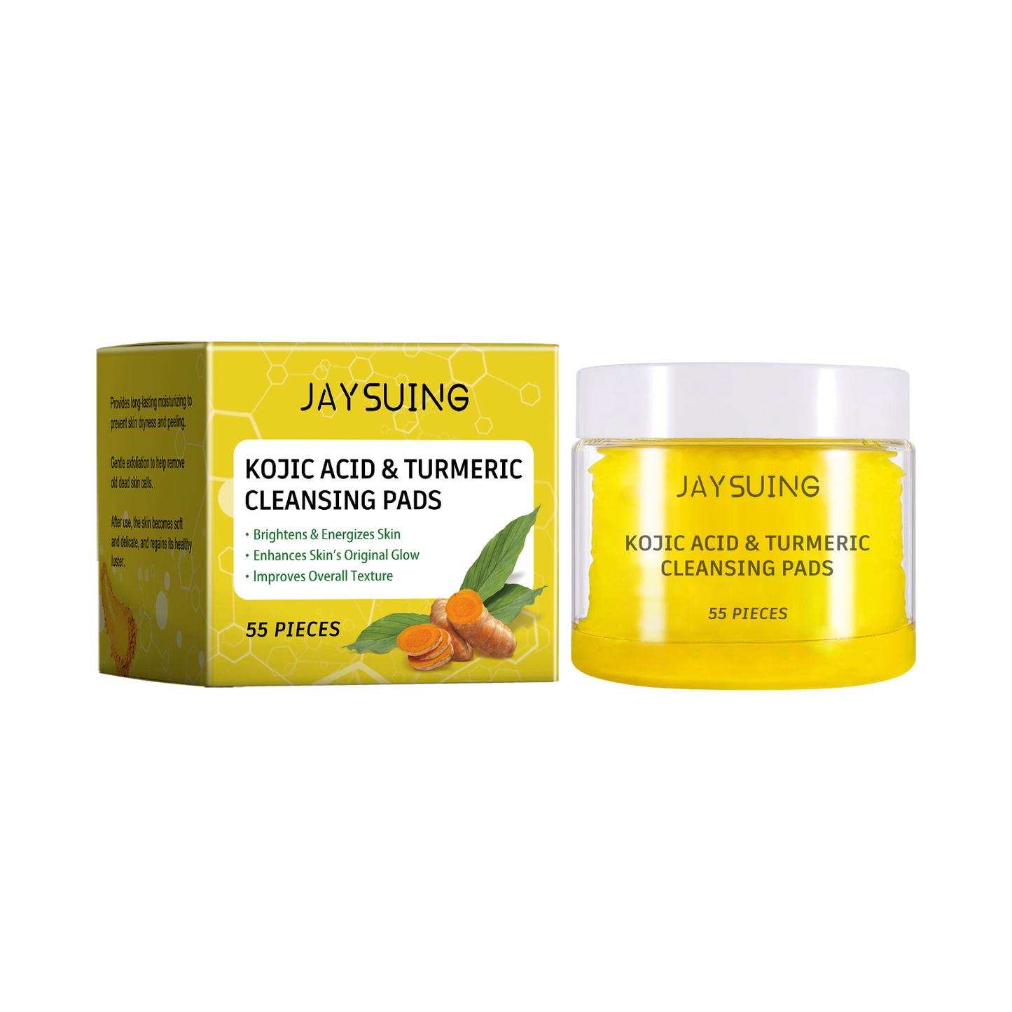 Jaysuing Turmeric Cleaning Pad Gentle cleansing, repairing dull skin, hydrating, nourishing, and brightening complexion