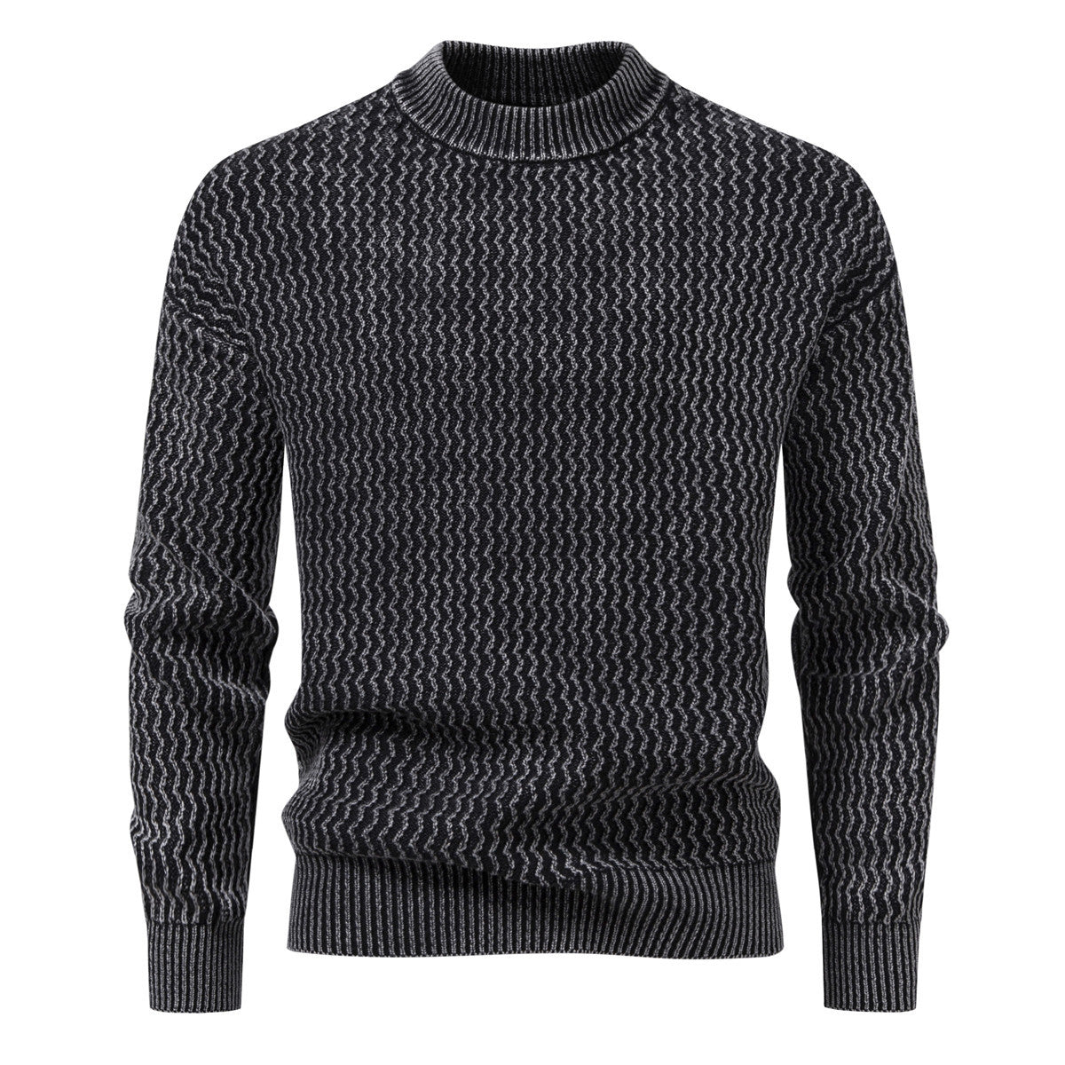 New Men's Mohair Jacquard Sweater